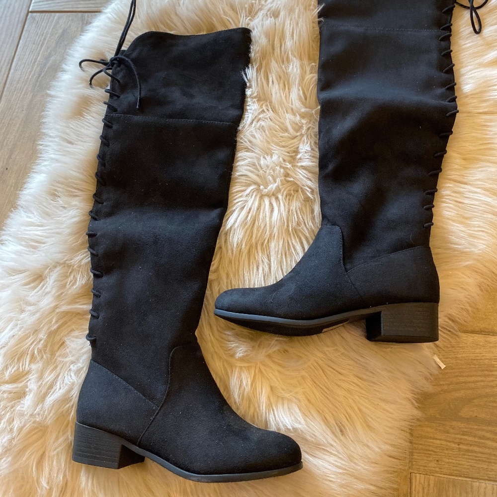 SODA Over the Knee HOUSTON Laceup Back Boot 6.5 NWT - Picture 6 of 11